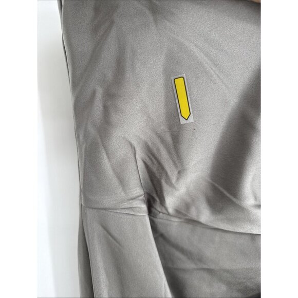 La Femme Size 14 Gray 25206 Surplice Off the Shoulder Column Cocktail Gown Dress - Picture 7 of 12